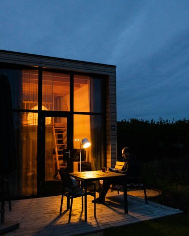 brown wooden framed glass window